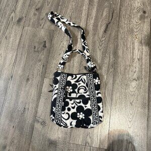 Vera Bradley Women's Cotton Crossbody Purse Black And White